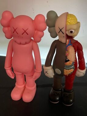 KAWS Pink & Multicolor Companion Vinyl Figures Set 7inch